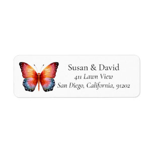 Multicolored Butterfly Address