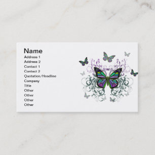 Multicolored Butterfly Business Card