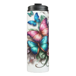 Multicolored Butterfly Faith over Fear Tumbler