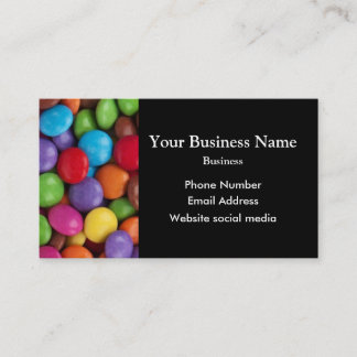 Multicolored candy or sweet pattern business card