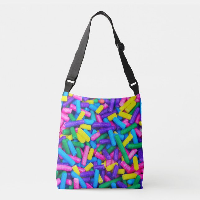 Multicolored Candy Sprinkles Crossbody Bag (Front)