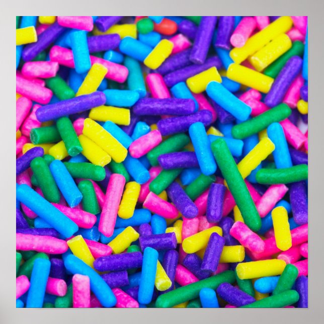 Multicolored Candy Sprinkles Poster (Front)