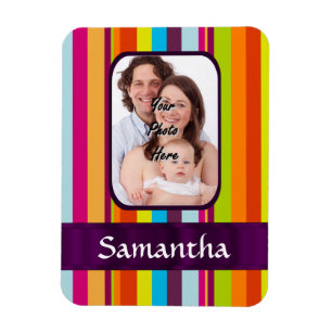 Multicolored candy stripe magnet