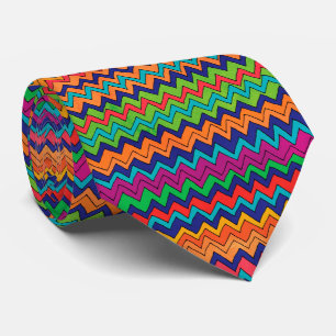 Multicolored Chevron Pattern Tie
