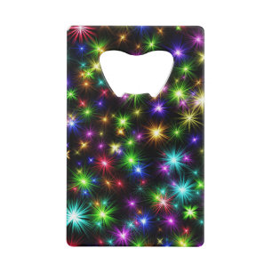 Multicolored Christmas Star Rays Pattern