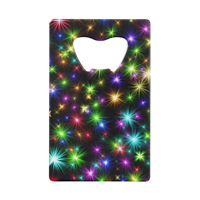 Multicolored Christmas Star Rays Pattern (Front)