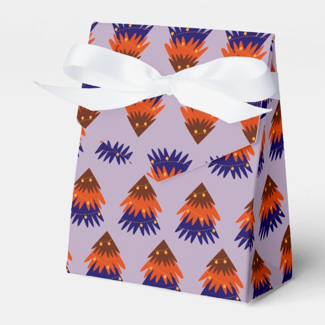 Multicolored Christmas Tree - Favour Box (Front Side)