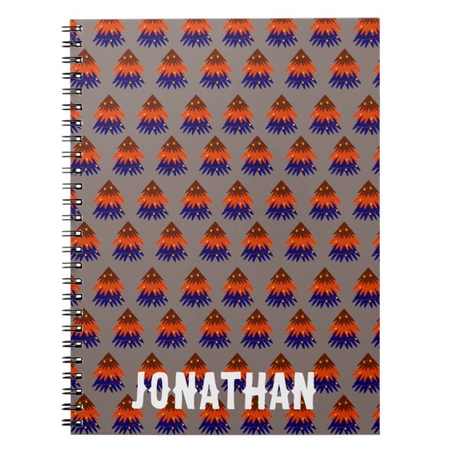 Multicolored Christmas Tree - Notebook (Front)