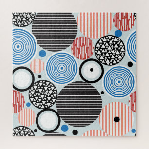 Multicolored circles, graphic pattern design. jigsaw puzzle
