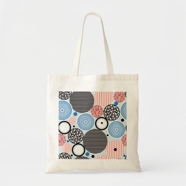 Multicolored circles, graphic pattern design. tote bag (Front)