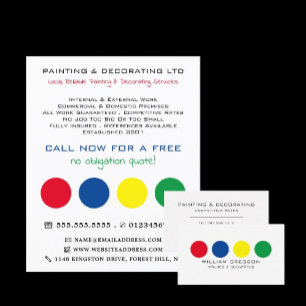 Multicolored Circles, Painter & Decorator Flyer