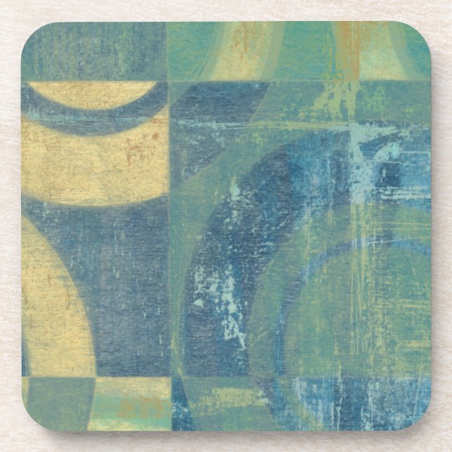 Multicolored Circles & Panels Coaster (Front)