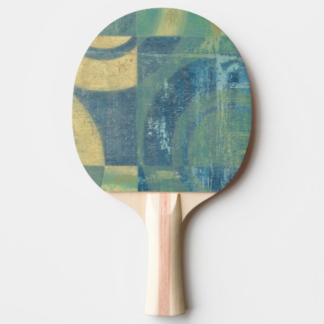 Multicolored Circles & Panels Ping Pong Paddle (Front)