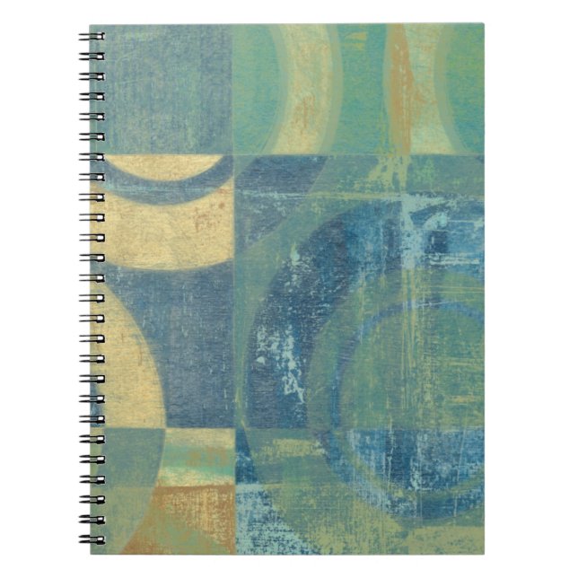 Multicolored Circles & Panels Spiral Notebook (Front)