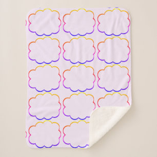 Multicolored Clouds Sherpa Blanket