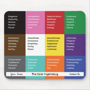 Multicolored Color Psychology Mousepad