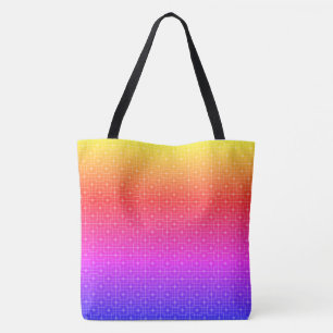 Multicolored, Colourful, Crazy, Trendy Wire Patter Tote Bag