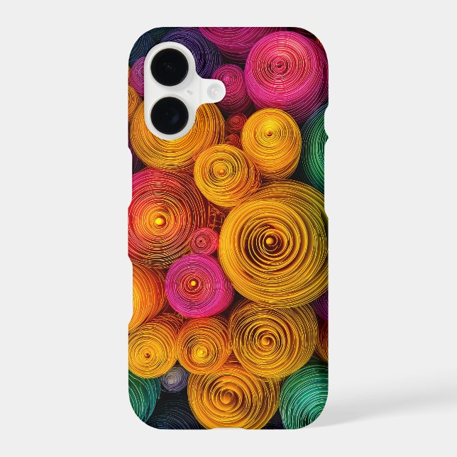 Multicolored concentric circles abstract texture (Back)