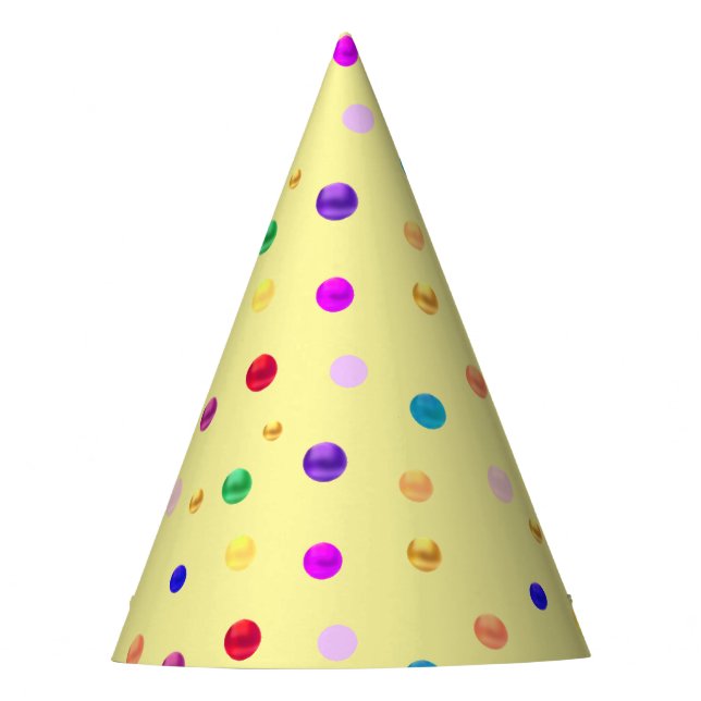 Multicolored Confetti Party Hat (Front)