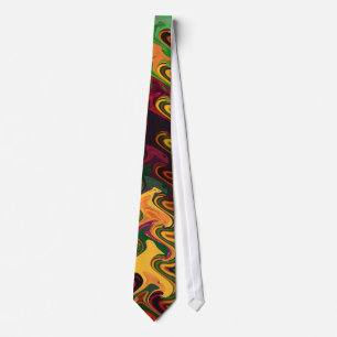Multicolored Cool Abstract Fine Fractal Art Tie