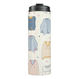 Multicolored, cosy sweaters, warm autumn winter Se Thermal Tumbler