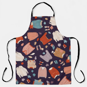 Multicolored, cozy sweaters, warm, autumn, winter. apron