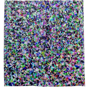 Multicolored Crystals Shower Curtain