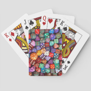 multicolored dice playing cards