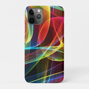 Multicolored Digital Ribbons Pattern iPhone 11 Pro Case