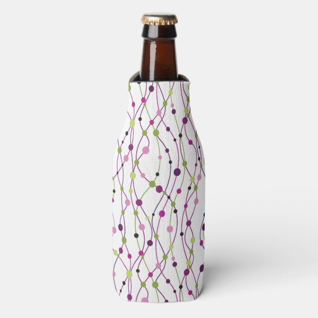 Multicolored dot background bottle cooler (Bottle Front)