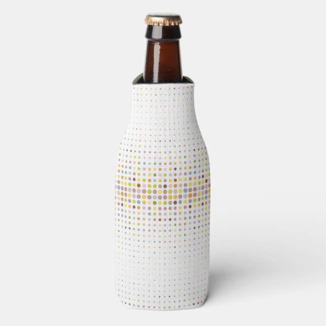 Multicolored dot background bottle cooler (Bottle Front)
