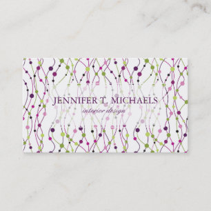 Multicolored dot background business card