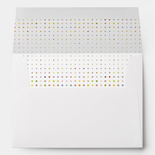 Multicolored dot background envelope (Back (Bottom))