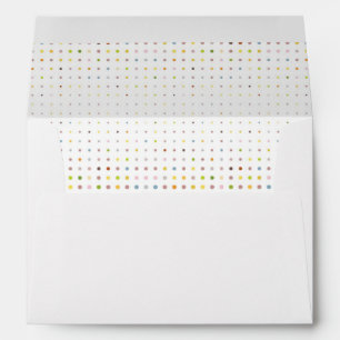 Multicolored dot background envelope