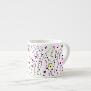 Multicolored dot background espresso cup