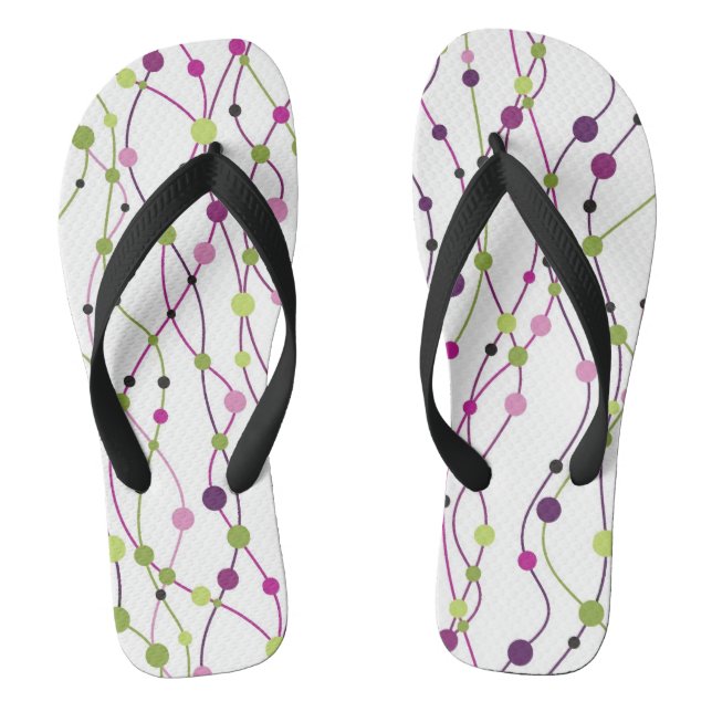 Multicolored dot background jandals (Footbed)