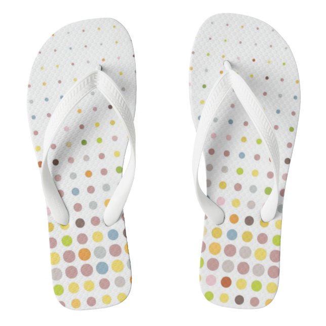 Multicolored dot background jandals (Footbed)