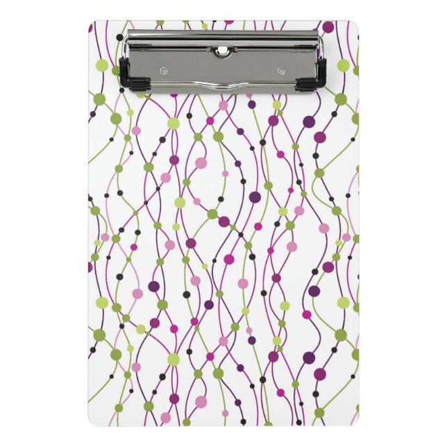 Multicolored dot background mini clipboard (Front)
