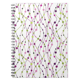 Multicolored dot background notebook