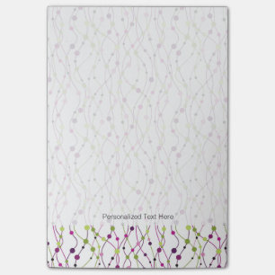 Multicolored dot background post-it notes