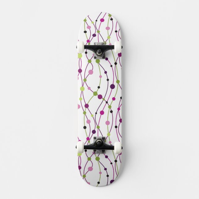 Multicolored dot background skateboard (Front)