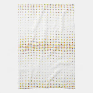 Multicolored dot background tea towel
