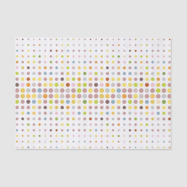 Multicolored dot background tissue paper (Front)