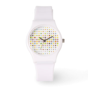 Multicolored dot background watch