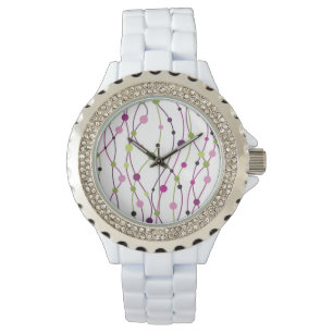 Multicolored dot background watch