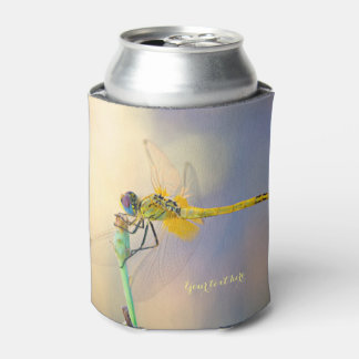 Multicolored Dragonfly Can Cooler