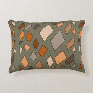 Multicolored Earthy Stones Pattern  Decorative Cushion