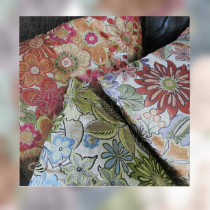 Multicolored Embroidered Pillows Jigsaw Puzzle