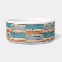 Multicolored Faux Wood Trinket Bowl