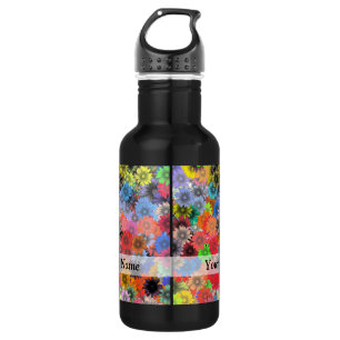 Multicolored floral pattern 532 ml water bottle